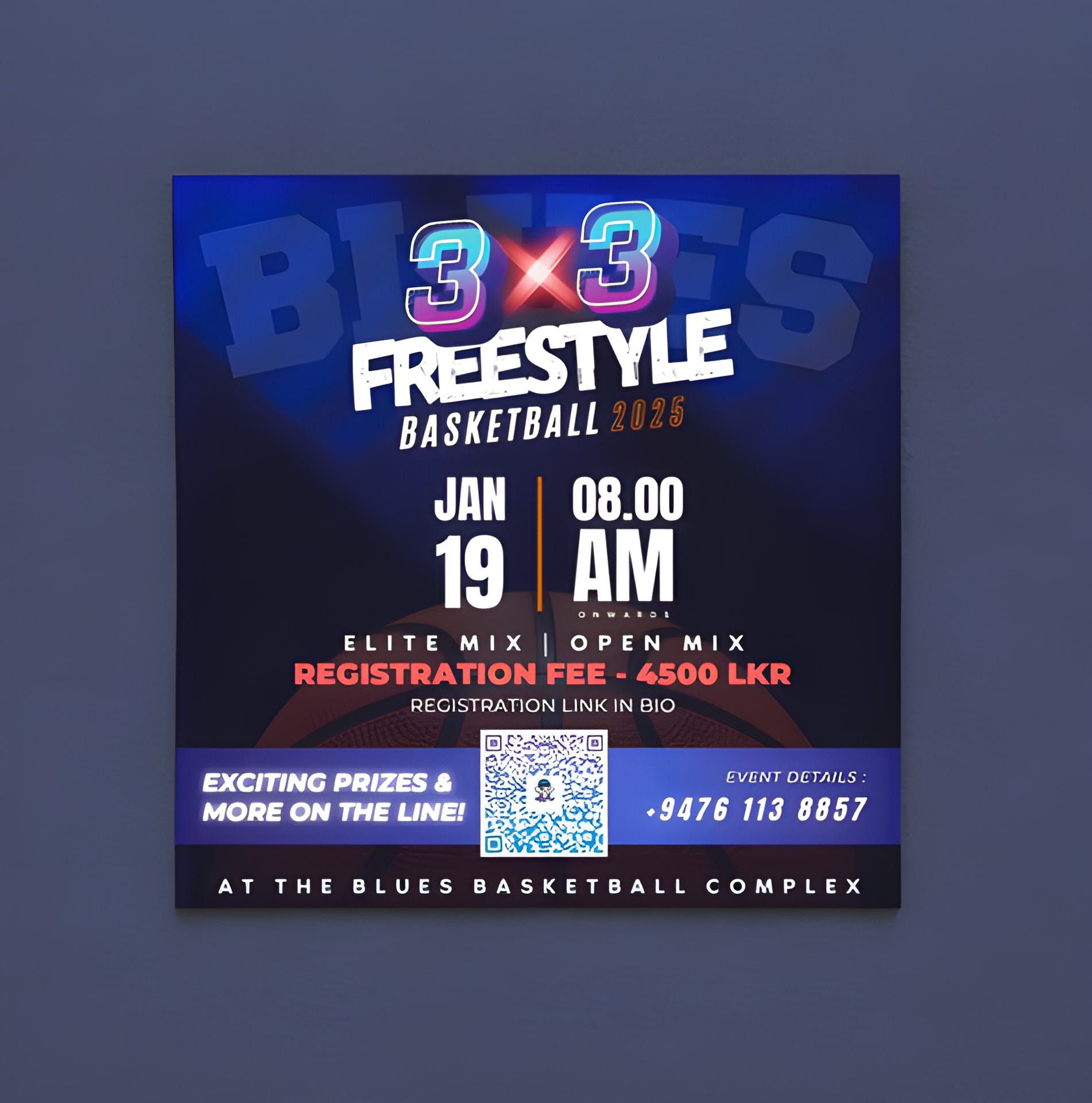 freestyle basketball 2025 event registration poster